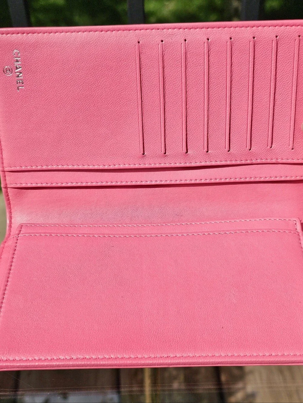 Chanel Long Boy Wallet In Bubble Gum Pink